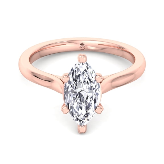 Syracuse - Moissanite Marquise Cut Lab Diamond Solitaire Engagement Ring