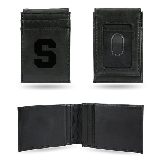 Syracuse University Laser Engraved Black Front Pocket Wallet