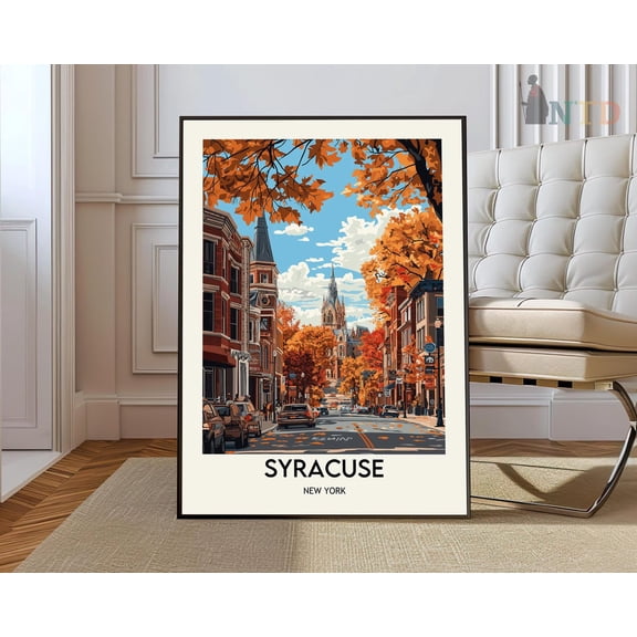 Syracuse New York City Poster Unframed Paper Print