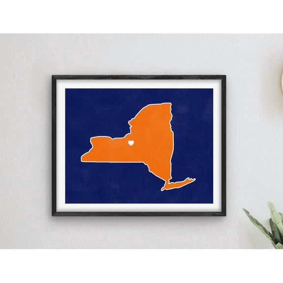 Syracuse New York Wall Art Print, College City Map Decor