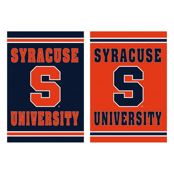 Syracuse Orange 12.5" x 18" Double-Sided Embossed Suede Garden Flag