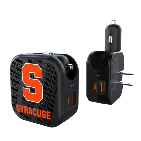 Syracuse Orange Team Logo Dual Port USB Car & Home Charger