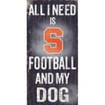 thumbnail image 1 of Syracuse Orange Wood Sign - Football and Dog 6x12, 1 of 2