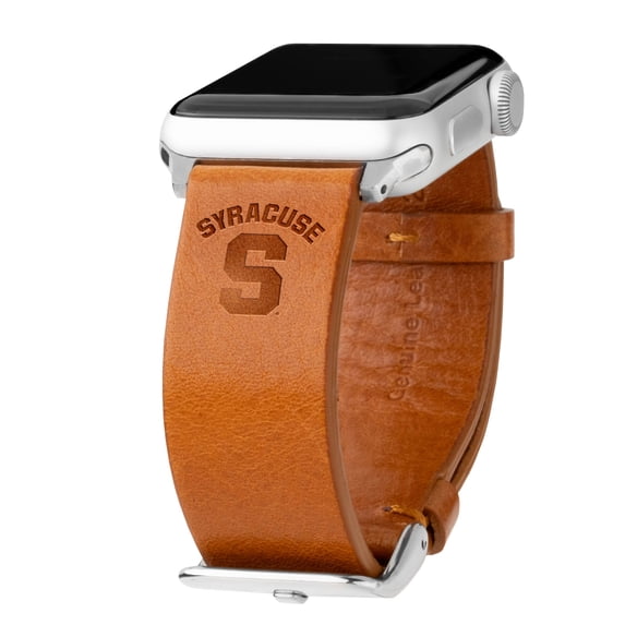 Syracuse Premium Leather Unisex Watch Band for Apple Watch - 38/40/41mm(42mm Series 10) Long Tan by Affinity Bands