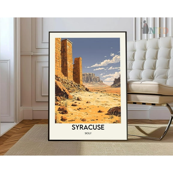 Syracuse Print Italy, Syracuse Photo Poster, Syracuse Travelsyracuse Map Print, Syracuse Photography Print, Syracuse Wall Art, Modern Wall Decor, 24x36 UNFRAMED