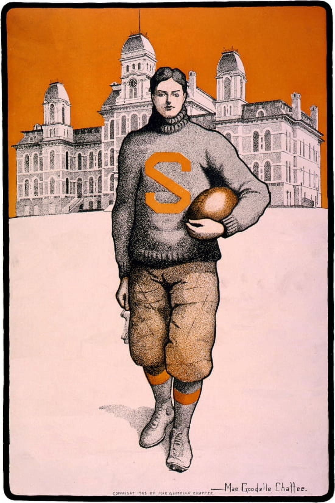 Syracuse University Football Player - 1903 Canvas Art - (24 x 36)