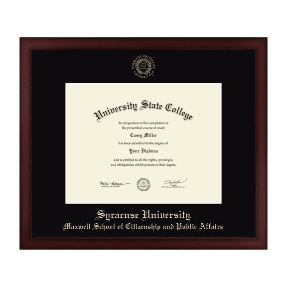 Framerly - SU Public Affairs Diploma Frame with Black Mat