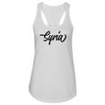 thumbnail image 1 of Syria Cursive  Tank Women -Image by Shutterstock, Female Small, 1 of 4