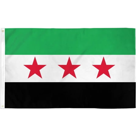 Syria Flag 3 Stars 3x5 ft Republic Revolution Protest Syrian Polyester Arab