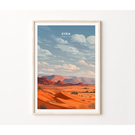 Syria Middle East Desert Travel Wall Art Home Decor