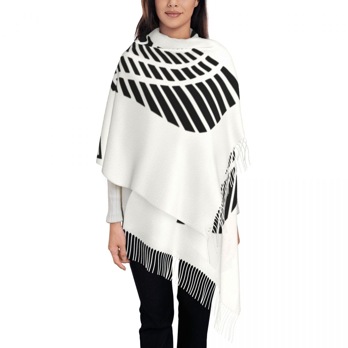 Syriac Sur Flag Tassel Scarf Women Winter Warm Shawls Wraps Lady