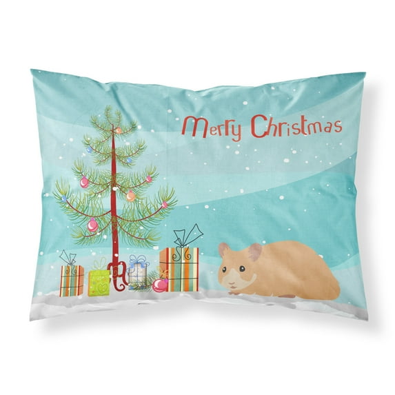 Syrian Golden Hamster Merry Christmas Fabric Standard Pillowcase CK4455PILLOWCASE
