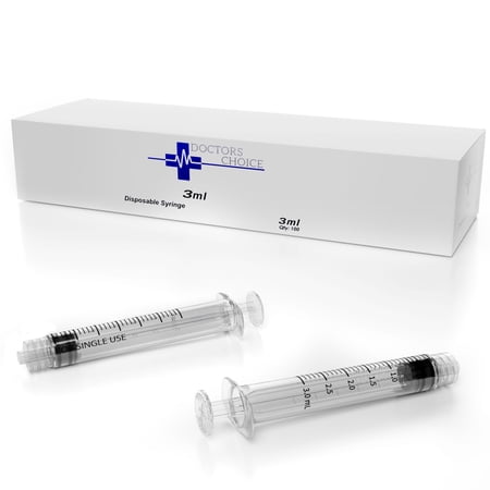 Syringe Sterile with Luer Lock Individually Sealed - 100 Syringes per Box (no Needle) (3ml 100pk)