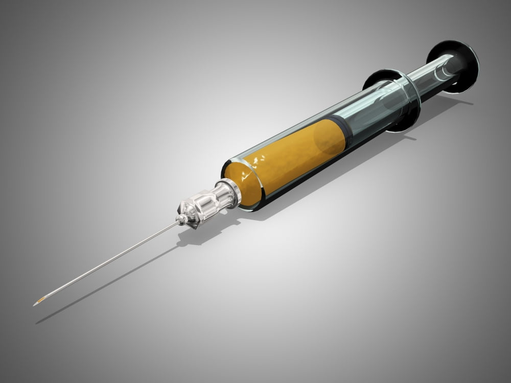 Syringe used in medical care Canvas Art - Stocktrek Images (33 x 25)