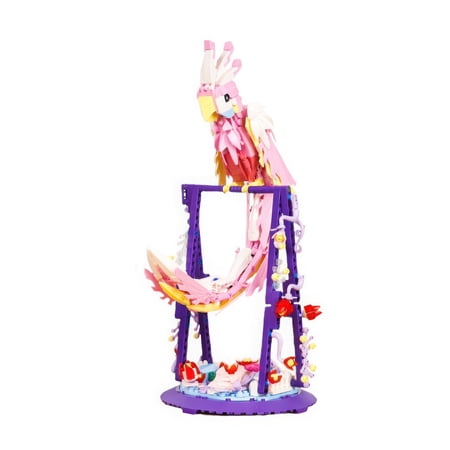 Syrinx Bird Building Block Set Compatible with Lego - Toy for Kid Adult Pink