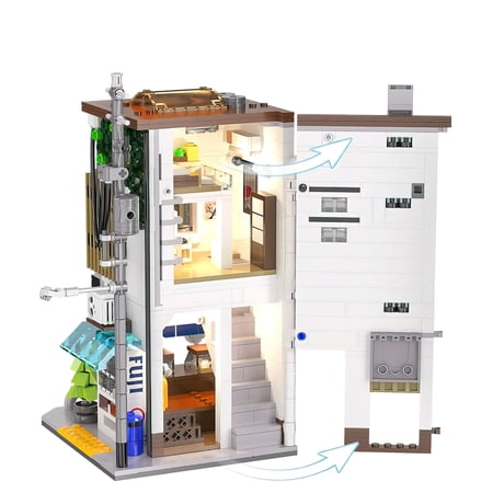 Syrinx Building Block Set Compatible with Lego, for 8 Years and Up - Japanese Steamed Bun Store Building Kit