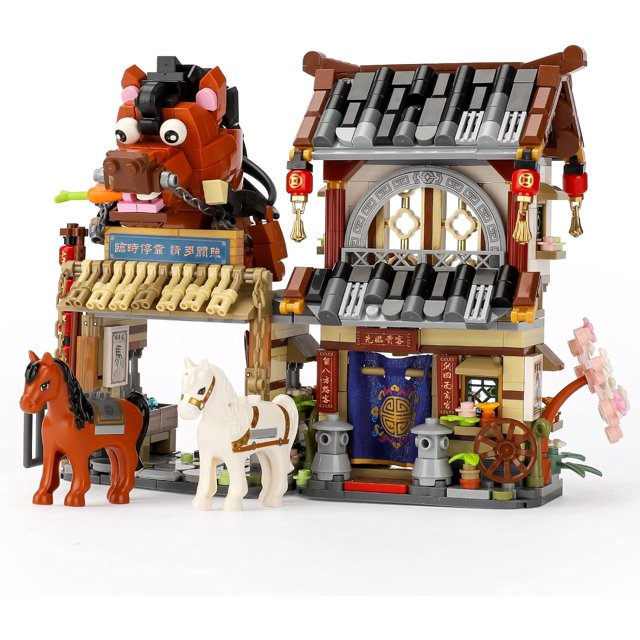 Syrinx Chinese Street View Ancient Post Station Mini Building Blocks