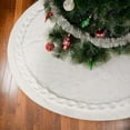 Syrinx Christmas Tree Skirt,White Knitted Tree Skirt,Chunky Knitted ...