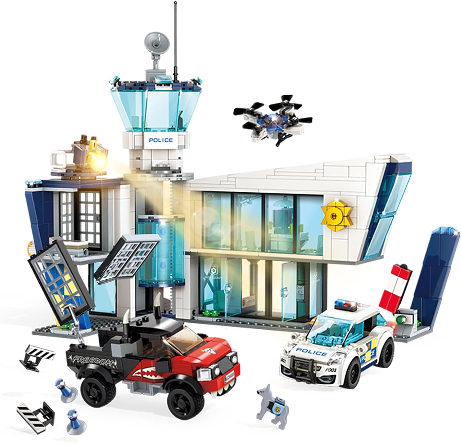 Syrinx City Police Station STEM Building Sets for Boys and Adults