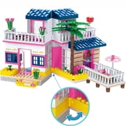 Syrinx Dream Girls Beach House Building Set - Seaside Villa 360 Pieces - City Family Playset