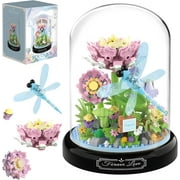 Syrinx Dragonfly Flower Bouquet Building Block Set - Compatible with Lego - 568 PCS