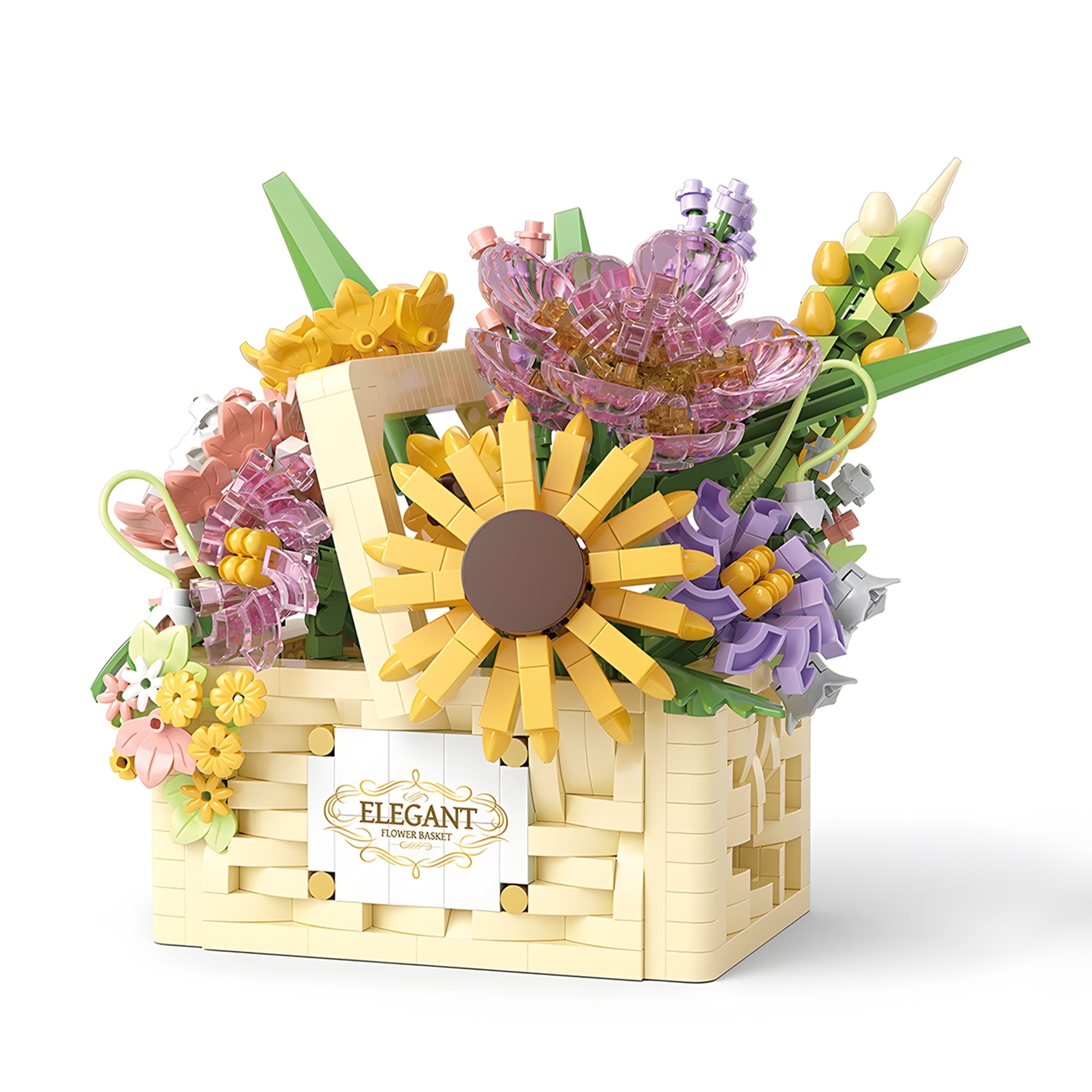 Syrinx Flower Mini Building Block Set Compatible with Lego - Kid Adults - Multi Color