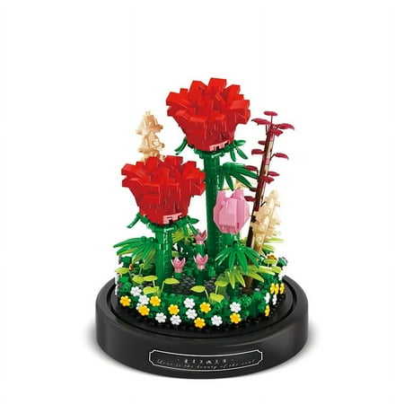 Syrinx Flower Rose Bouquet Building Set for Girls Not Compatible with Lego
