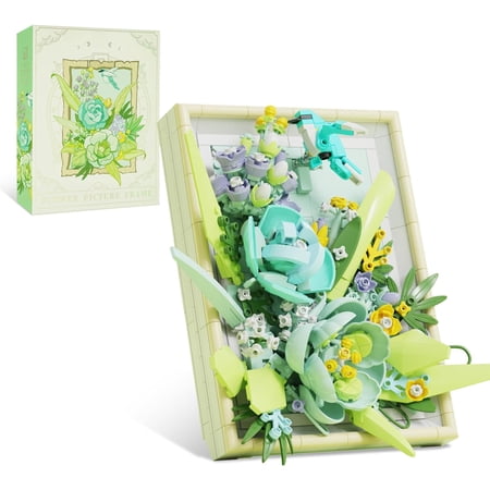 Syrinx Flower Roses Plants Building Sets for Girls 6+, Compatible with Lego
