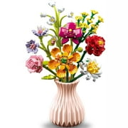 Syrinx Flowers Bouquet Building Set with Vase, Compatible with Lego, Perfect Mother's Day Gift for Mom Women Girlfriend (756PCS)