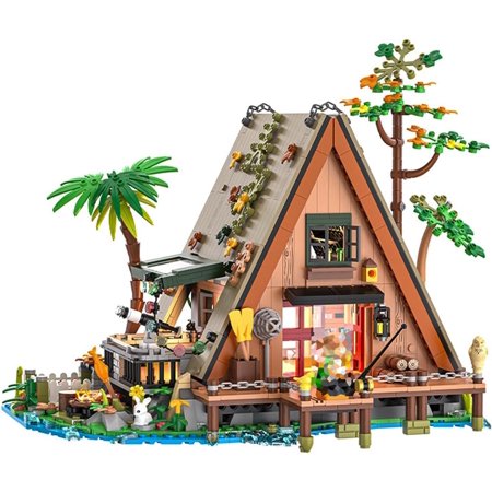 Syrinx Frame Cabin House Building Set for Girls Compatible with Lego