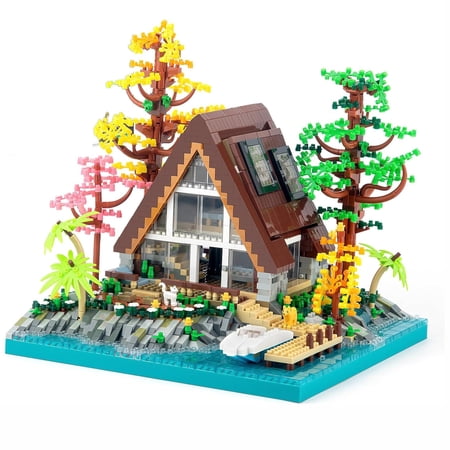 Syrinx Girls' A-Frame Cabin Building Set - Create, Imagine, and Build Your Dream Cabin (2688 Pcs)