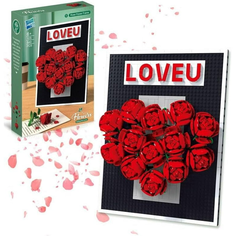 Syrinx Kids 6+ Roses Flower Frame Building Set - 848PCS 9 Rose of