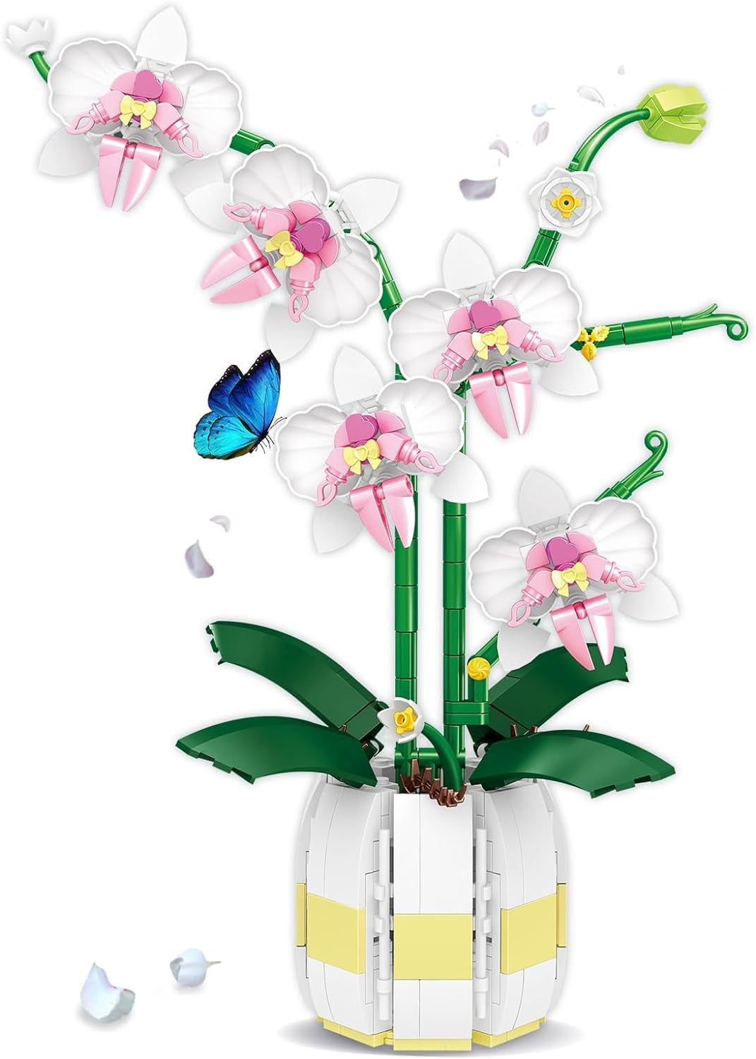 Syrinx Orchid Flower Building Sets for Girls 8+, Compatible with Lego