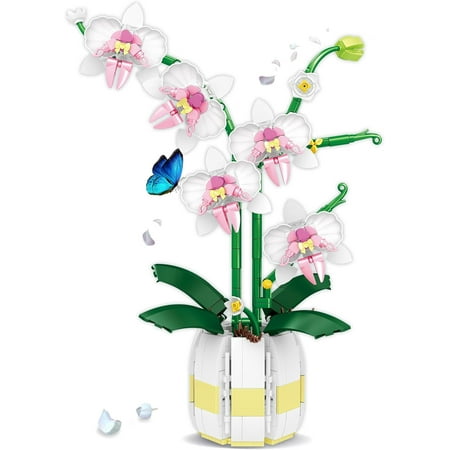 Syrinx Orchid Flower Building Sets for Girls 8+, Compatible with Lego