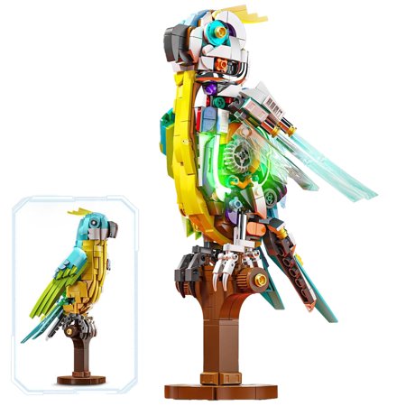 Syrinx Mechanical Parrot Building Sets Animal for Adults, Compatible with Lego