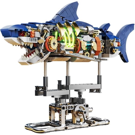 Syrinx Shark Animal Building Block Set, Compatible with Lego, STEM Toys for Boys Age 8-12