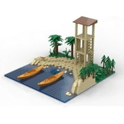 Syrinx WW2 Military Island Watchtower Building Sets for Adults, Compatible with Lego