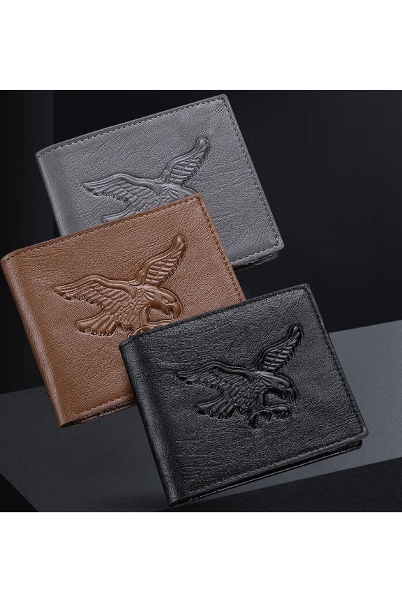 Bald Eagle Black Wallet - RFID Blocking, Credit Card ID, Bifold, America, USA, Patriot, Great Gift, Husband, Boyfriend, Father, Dad, Fathers Day