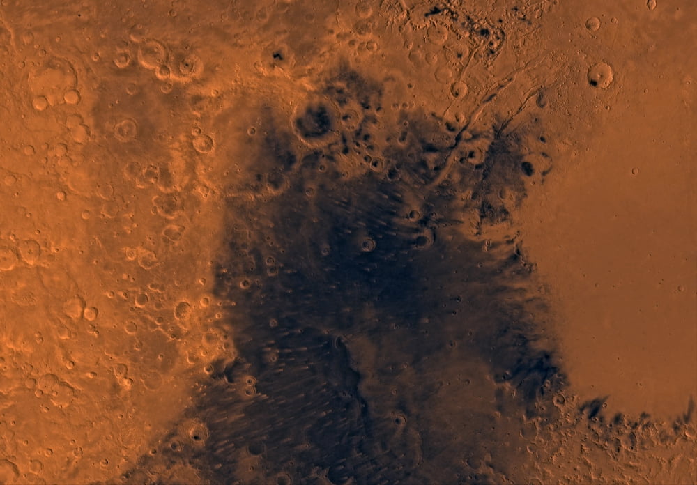 Syrtis Major region of Mars Canvas Art - Stocktrek Images (34 x 24)
