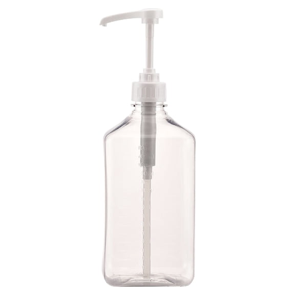 Syrup Dispenser (Pump Bottle for Syrup, Coffee Syrup Dispenser), Manual Plastic Syrup Dispenser, Large Capacity Leak Proof Bottle for Coffee Tea Shop, Pump Bottle, Pancake Topping, Coffee Syrup