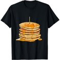 thumbnail image 1 of Syrup Drenched Pancake Stack Graphic Tee T-Shirt, 1 of 4