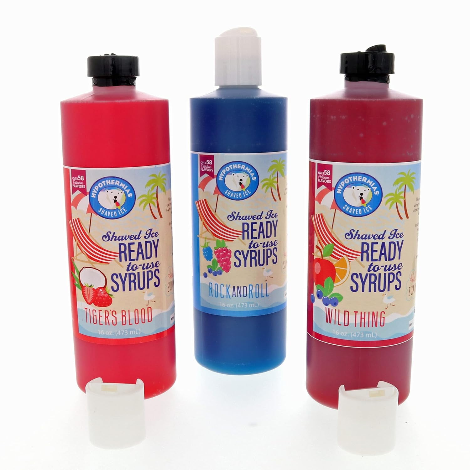 Syrup For Snow Cones Hawaiian Flavor Syrups Variety 3 Pack Pints