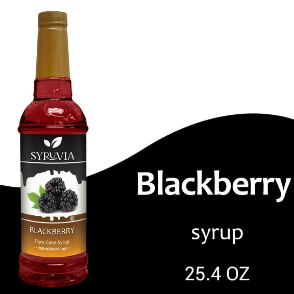 Syruvia Blackberry Syrup Pure Cane Coffee Flavoring Syrup, 25.4 fl Oz