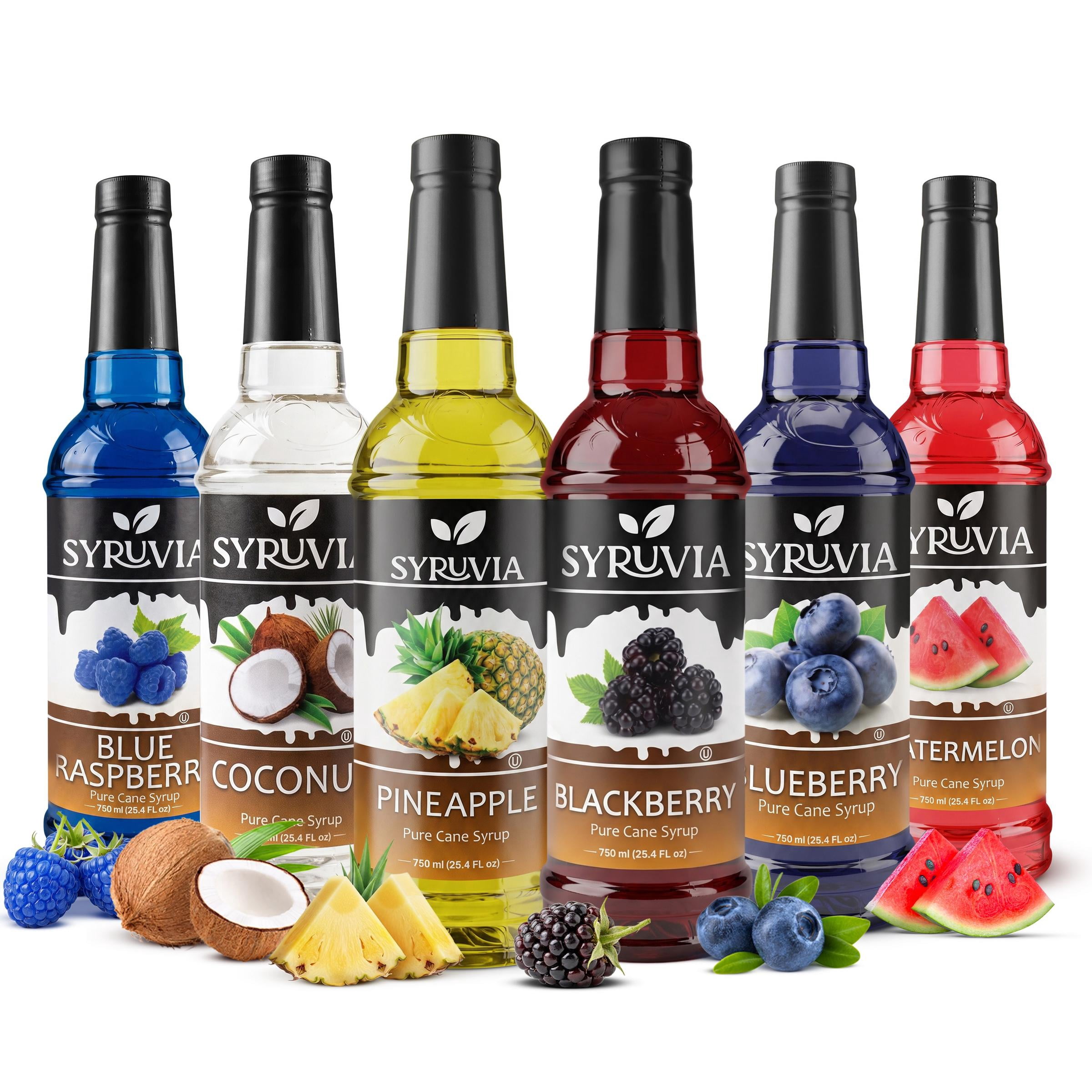 Syruvia Blue Raspberry, Coconut, Pineapple, Blackberry, Blueberry ...