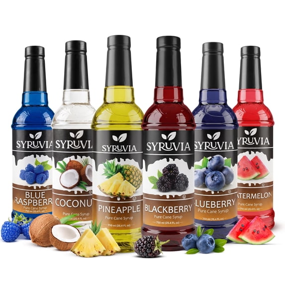Syruvia Blue Raspberry, Coconut, Pineapple, Blackberry, Blueberry ...