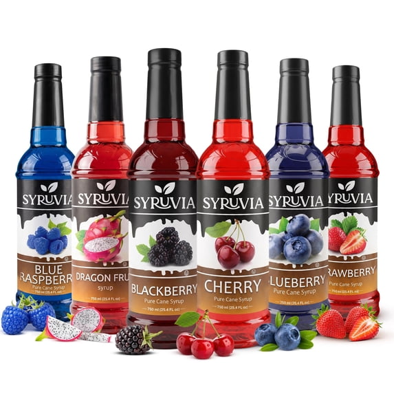 Syruvia Blue Raspberry, Dragon Fruit, Blackberry, Cherry, Blueberry ...