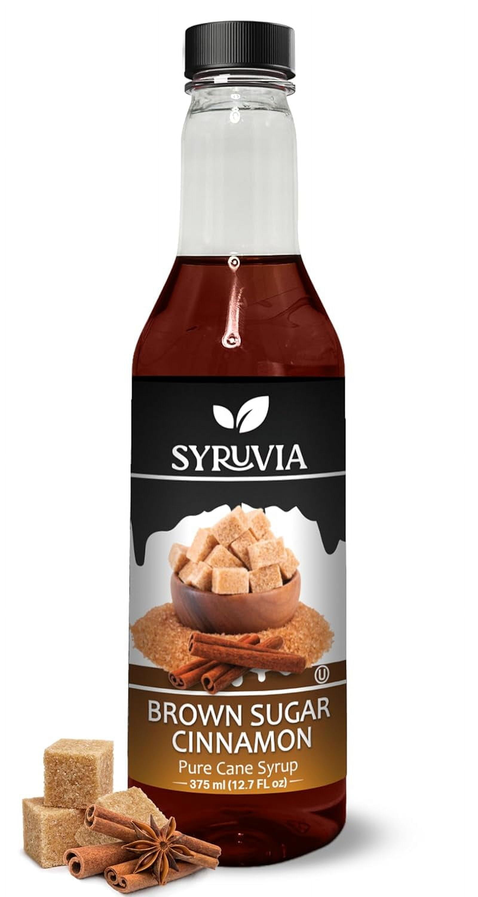 Syruvia Brown Sugar Cinnamon Coffee Syrup 12.7 fl oz (375 ml) Premium