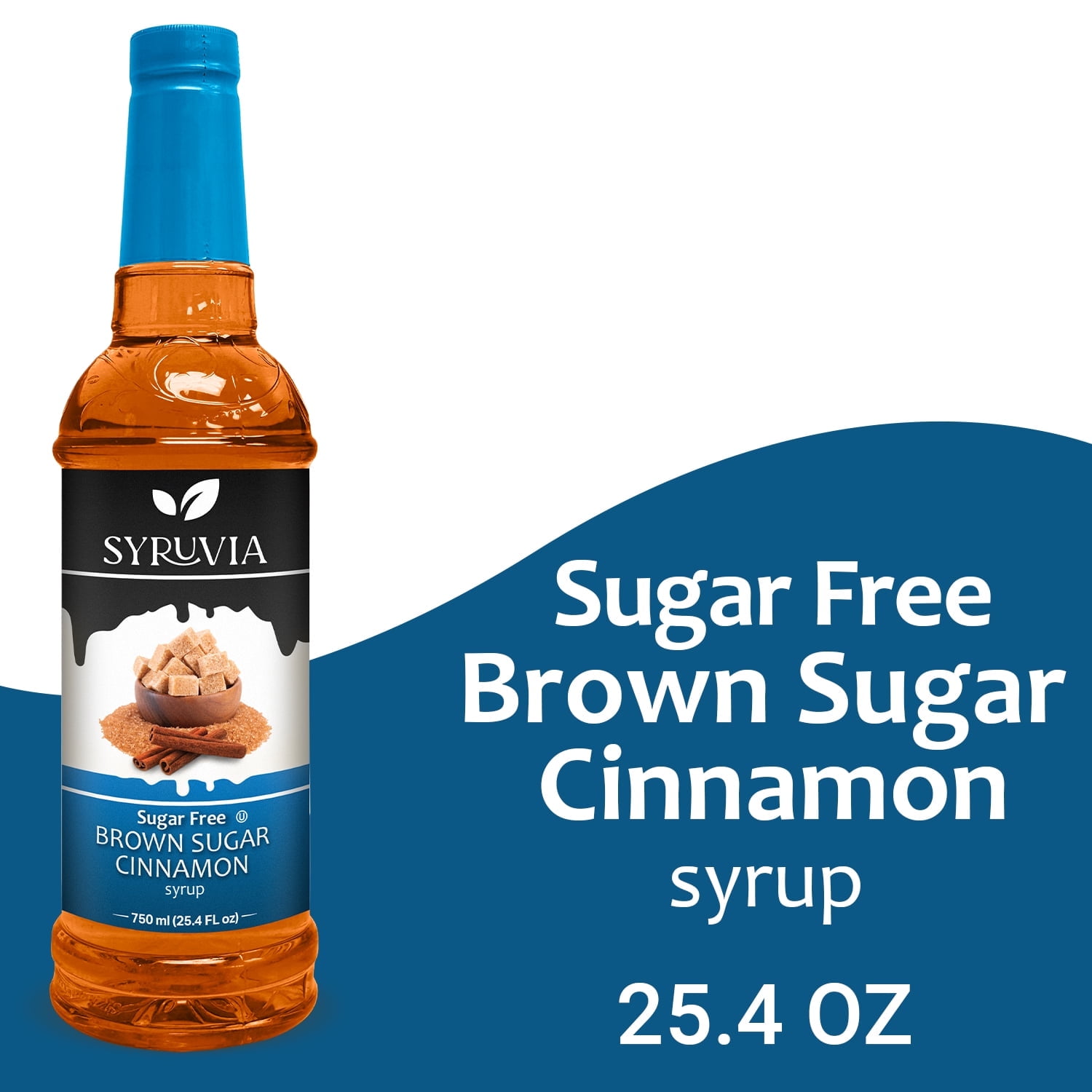 Syruvia Keto Coffee Syrup - Brown Sugar Cinnamon, Sugar-Free, Zero Calorie, 25.4 Fl. Oz