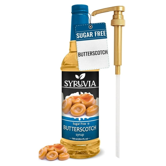 Syruvia Butterscotch Sugar Free Coffee Syrup 25.4 Fl. Oz With Pump
