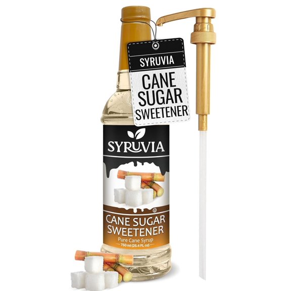 Syruvia Cane Sugar Sweetener Pure Cane Syrup, 25.4 fl Oz With Pump